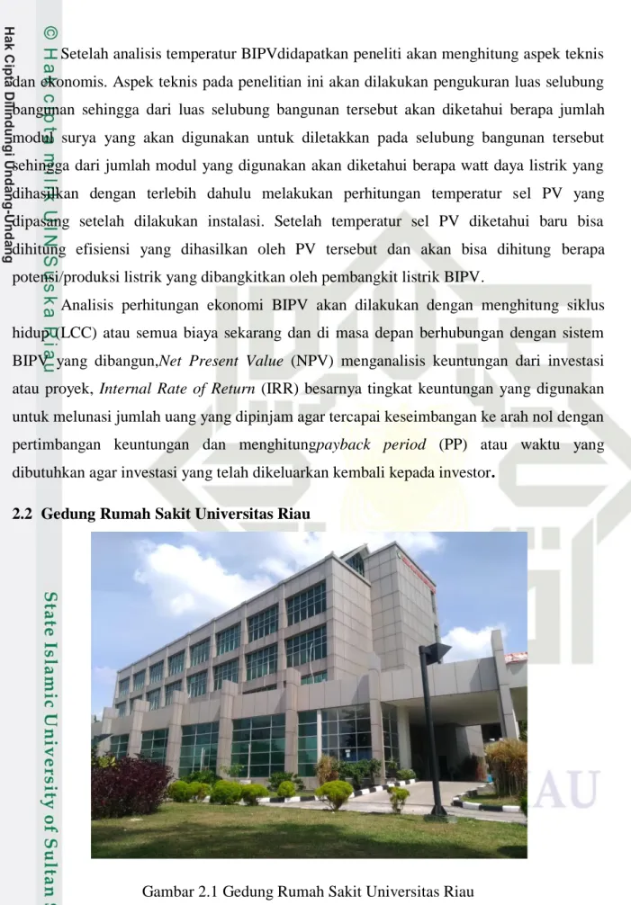 Gambar 2.1 Gedung Rumah Sakit Universitas Riau 