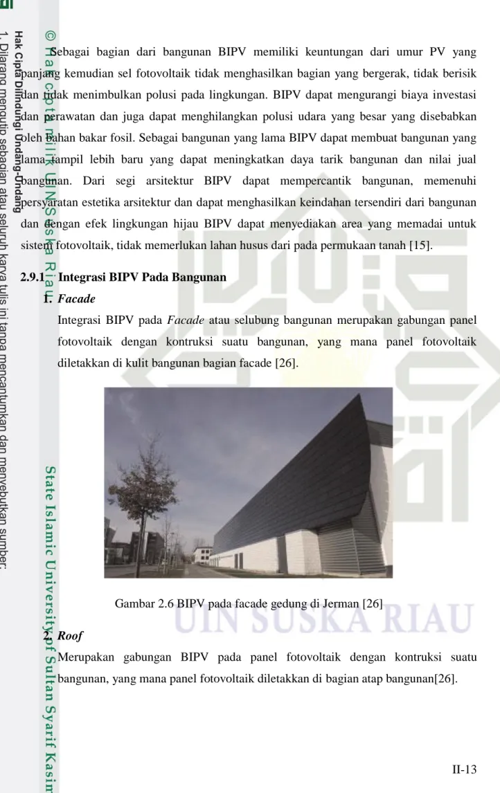 Gambar 2.6 BIPV pada facade gedung di Jerman [26] 