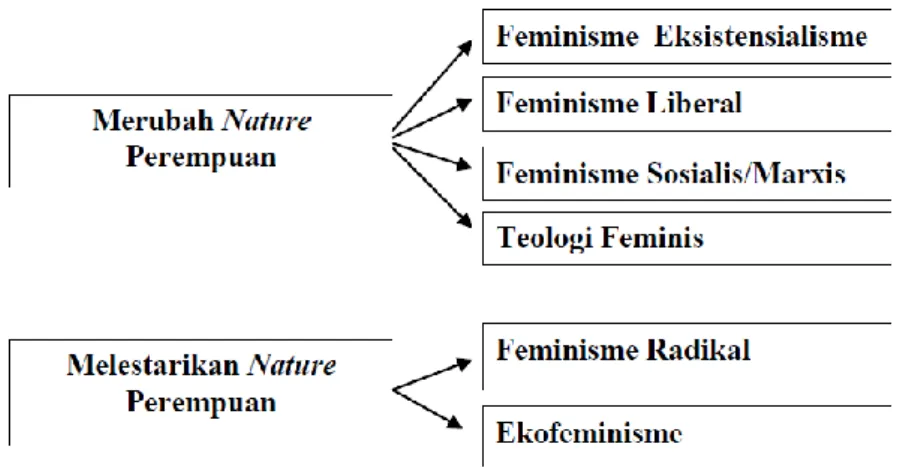 Gambar 2.1 Jenis-jenis aliran feminisme. 