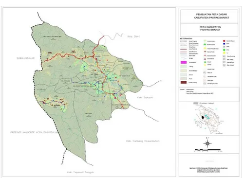 Gambar 1. Peta Administrasi Kabupaten Pakpak Bharat 