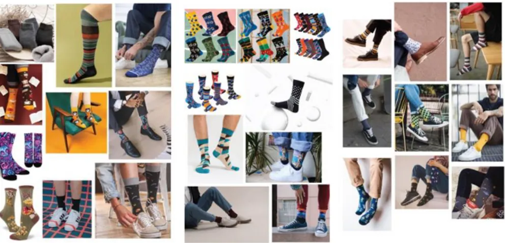 Gambar 3.2. Moodboard untuk photoshoot men’s ankle socks collection 