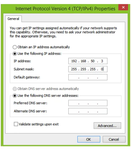 Gambar 35. LAN setting 