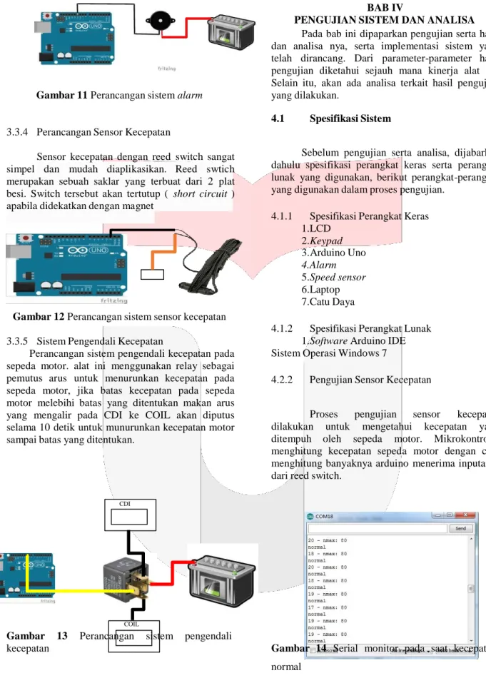 Gambar 11 Perancangan sistem alarm 