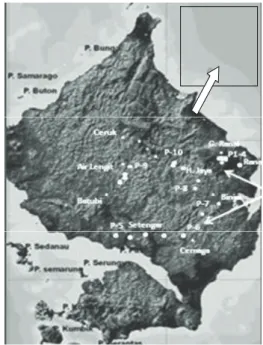 Gambar 1. Peta kepulauan Natuna, Kepulauan Riau  dan lokasi penelitian 