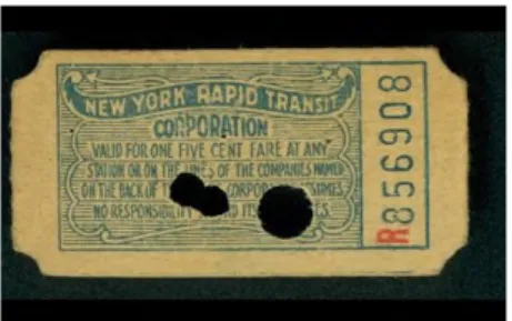 Gambar 2.12 Tiket yang dikeluarkan oleh New York Rapid  Transit Corporation pada sekitar tahun 1904 
