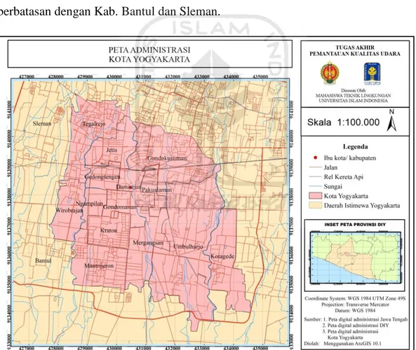 Gambar 4.1 Peta Kota Yogyakarta 