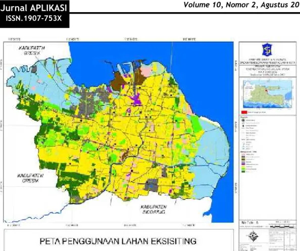 Gambar 4. Peta Eksisting Lahan Terbuka Hijau (Sumber: Pemerintah Kota Surabaya tahun