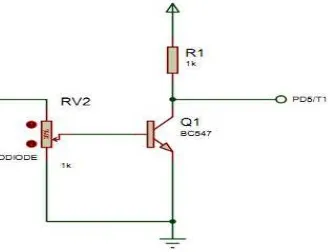 Gambar 2.5 Transistor sebagai Komparator Sederhana 