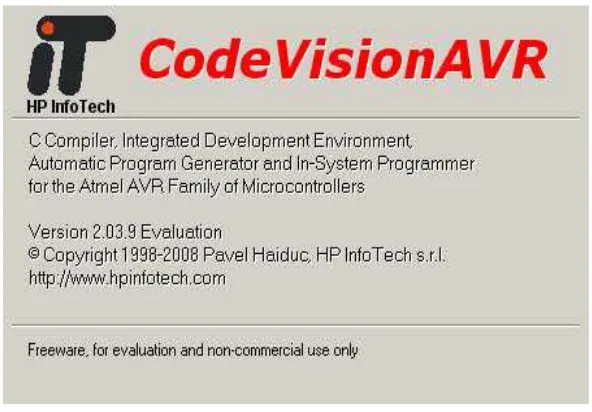 Gambar 2.1  Tampilan Software CodeVisionAVR 