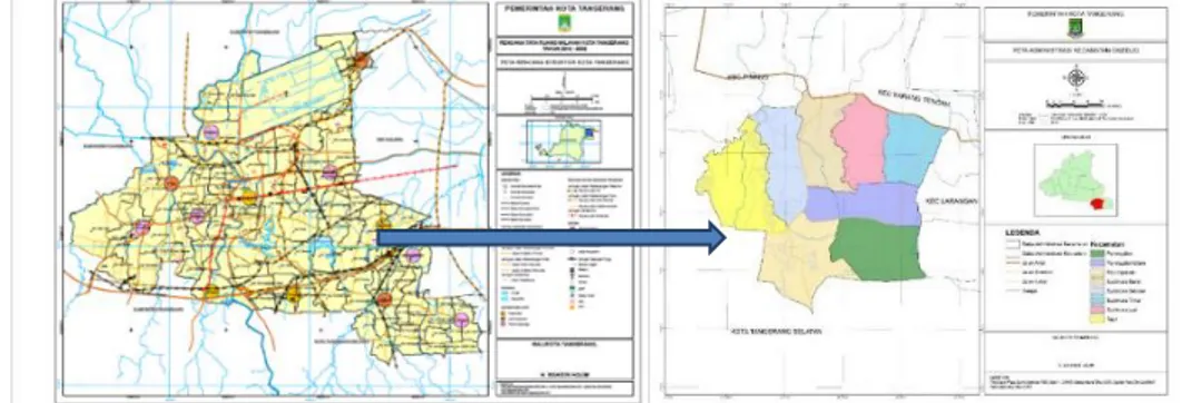Gambar 1. Peta Administrasi Kecamatan Ciledug K =   L x 20/100 