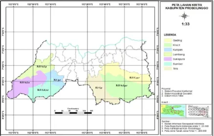 Gambar 2. Peta Status Kerusakan Tanah di 7 (tujuh) Kecamatan 