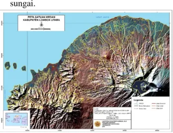 Gambar 4.1. Peta Satuan Medan Kab.  Lombok Utara 