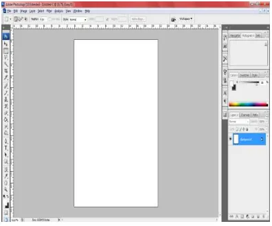 Gambar 2.3 Tampilan awal Adobe Photoshop CS 