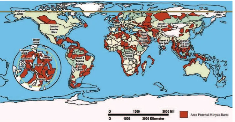 Gambar 1.3Sumber: Dokumen Kemdikbud  Peta Sebaran Potensi Minyak Bumi Dunia