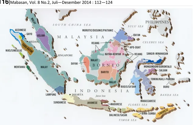 Gambar 2. Peta Bahasa Austronesia  Di  bawah  ini  adalah  data  bahasa 