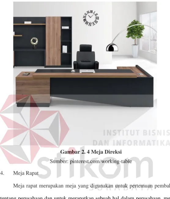 Gambar 2. 4 Meja Direksi  Sumber: pinterest.com/working-table  4.  Meja Rapat 