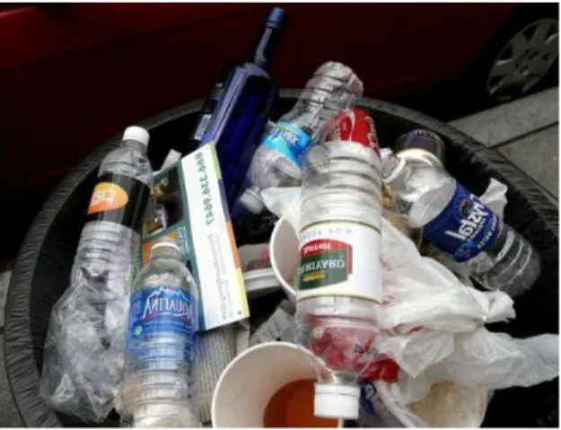 Gambar 2. Sampah botol plastik 