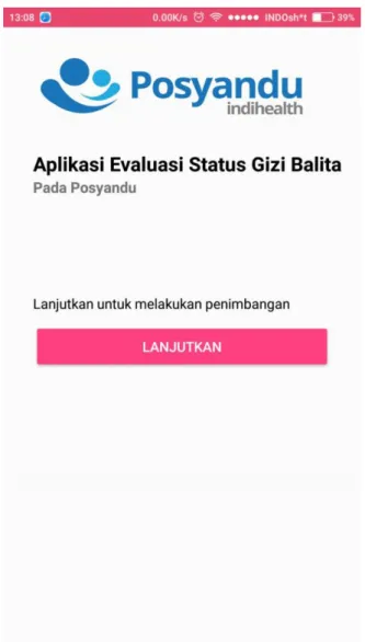 Gambar 4.1 Halaman Pertama Aplikasi Admin 