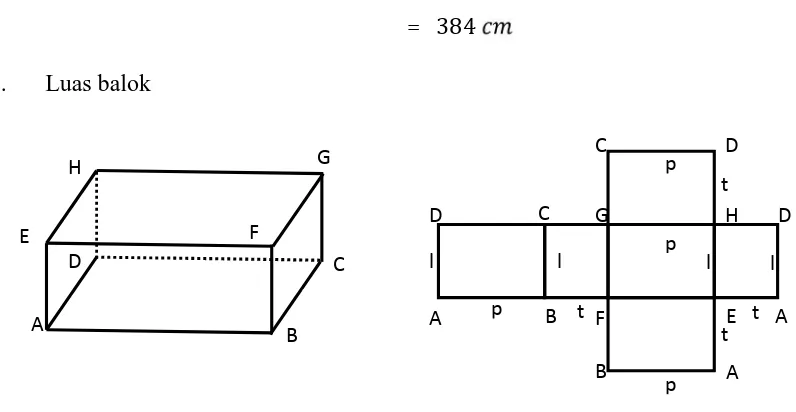 Gambar 2.2. Balok dan Jaring-jaring Balok