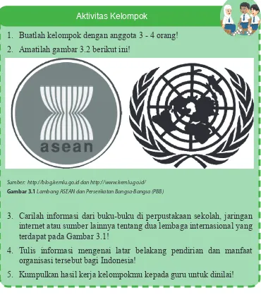 Gambar 3.1 Lambang ASEAN dan Perserikatan Bangsa-Bangsa (PBB)
