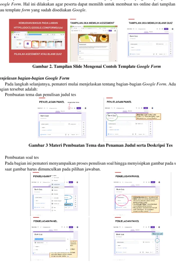 Gambar 2. Tampilan Slide Mengenai Contoh Template Google Form 