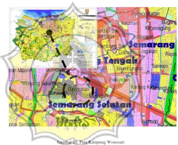Gambar 29. Peta Kampung Wonosari   Sumber: Disperkim Kota Semarang 