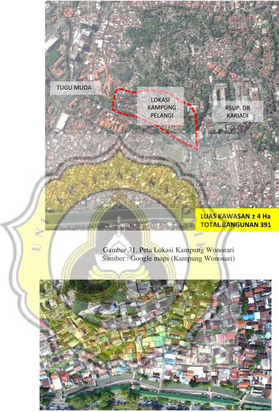 Gambar 31. Peta Lokasi Kampung Wonosari   Sumber : Google maps (Kampung Wonosari) 