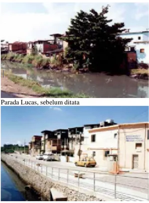 Gambar 3. Implementasi program  slum upgrading  di  Brazilia yang mengubah kualitas lingkungan kumuh  Sumber: (WHO &amp; UN Habitat 204M) 