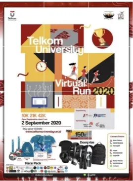 Gambar 1 1 Poster Telkom University Virtual Run 2020  (Sumber: https://www.instagram.com/telkomuniversityrun/) 