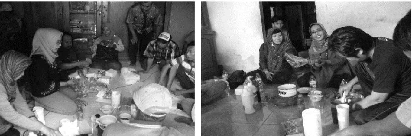 Gambar  3   Pelatihan  dengan  Demoplot  Pengolahan  Biofarmaka  di  Kelompok  Ternak  Kambing Kecamatan Merakurak  dan Kecamatan Kerek Tuban 