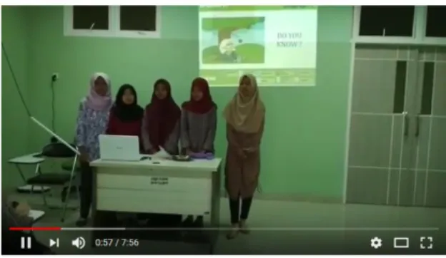Gambar 1 Presentasi Karya Mahasiswa yang di  Upload di Youtube