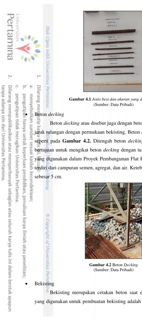Gambar 4.2 Beton Decking  (Sumber: Data Pribadi)