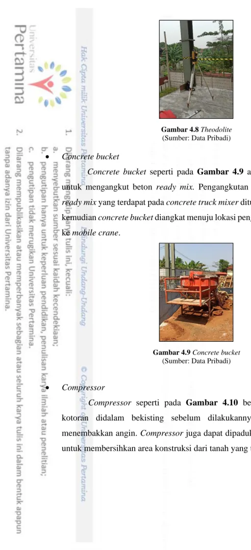 Gambar 4.9 Concrete bucket   (Sumber: Data Pribadi) 