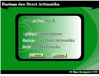 Gambar 4.2 Tampilan Selamat Datang 