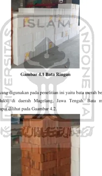 Gambar 4.1 Bata Ringan  2.  Bata merah 