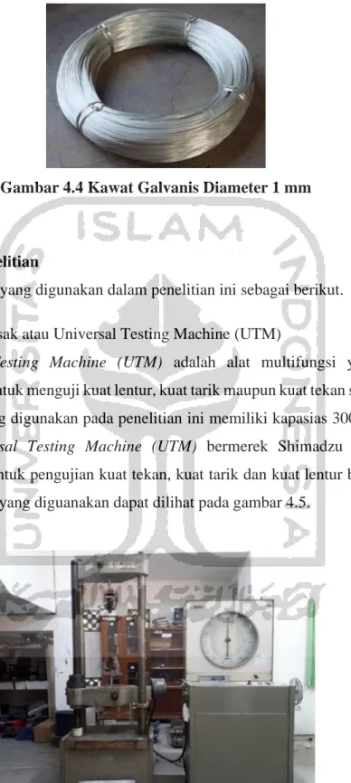Gambar 4.4 Kawat Galvanis Diameter 1 mm 
