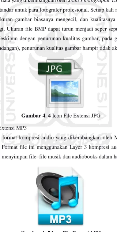 Gambar 4. 4 Icon File Extensi JPG  4.  File Audio Ber-Extensi MP3 