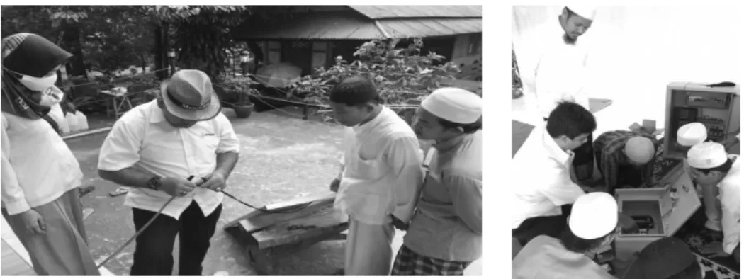 Gambar 6. Pelatihan PLTS di Pondok Pesantran Raudhatul Ishlah 