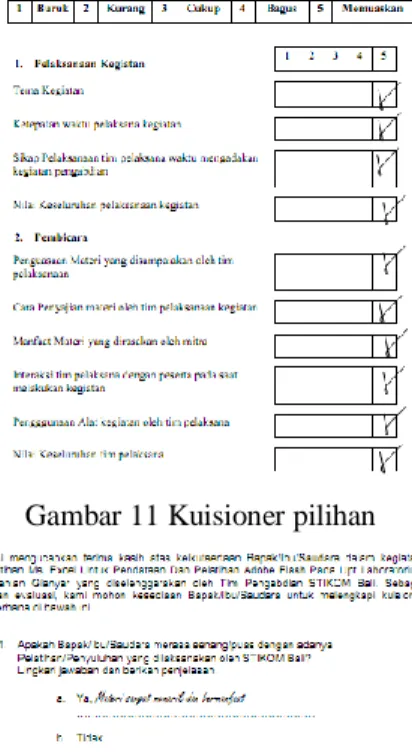 Gambar 12 Kuisioner jawab 
