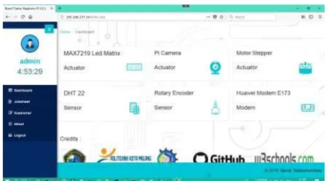 Gambar 12. Desain tampilan pada web yang diakses pada browser. 