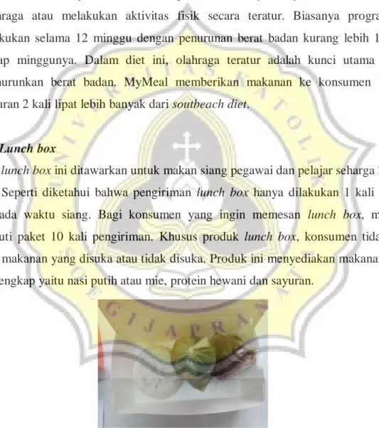 Gambar 3. Lunch box yang dipesan konsumen 