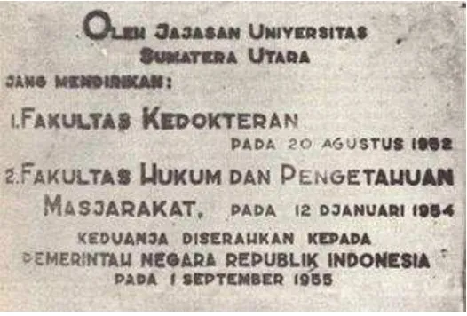 Gambar 3.1: Plakat Yayasan Universitas Sumatera Utara