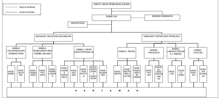 Gambar 9.1 Bagan Struktur Organisasi Perusahaan Pabrik Pembuatan Isopropylbenzene 