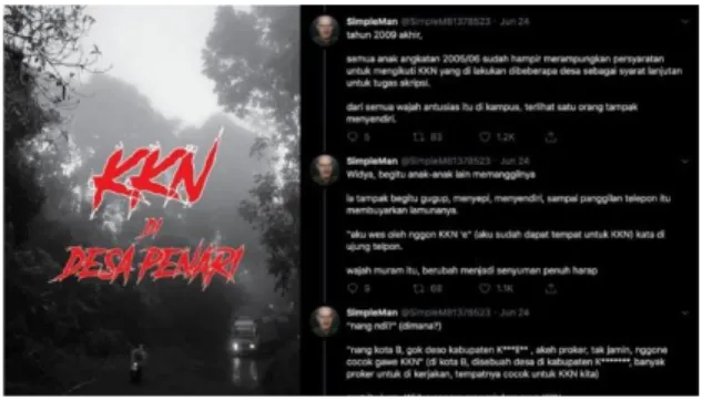Gambar 1. 3 Tangkapan layar Postingan Akun Twiter @Simpleman