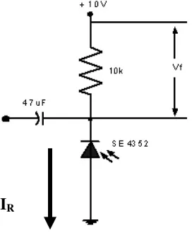 Gambar 2.5. Rangkaian photodioda bias mundur dengan beban resistor 