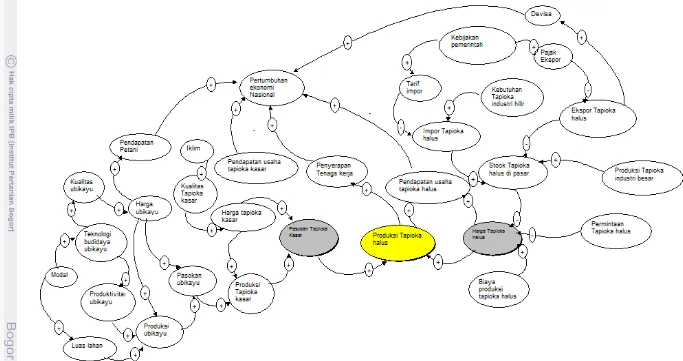 Gambar 13 Diagram Sebab Akibat sistem agroindustri tapioka 