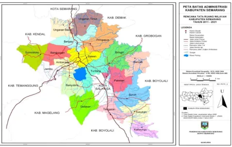 Gambar  1.1   Peta Administrasi Kab Semarang