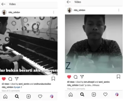 Gambar 4.2 feed akun instagram Rezky 