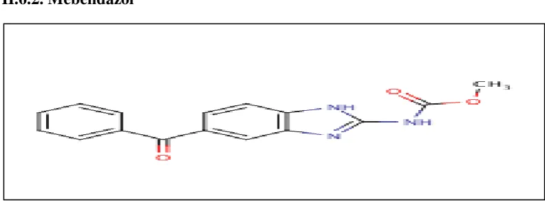 Gambar 7. Struktur kimia Mebendazol 