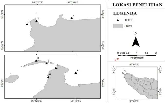 Figure 1.  Map  of  Water    Research  Location  in  Mesjid  Raya  and  Pukan  Bada  sub-d istricts  (Site 1